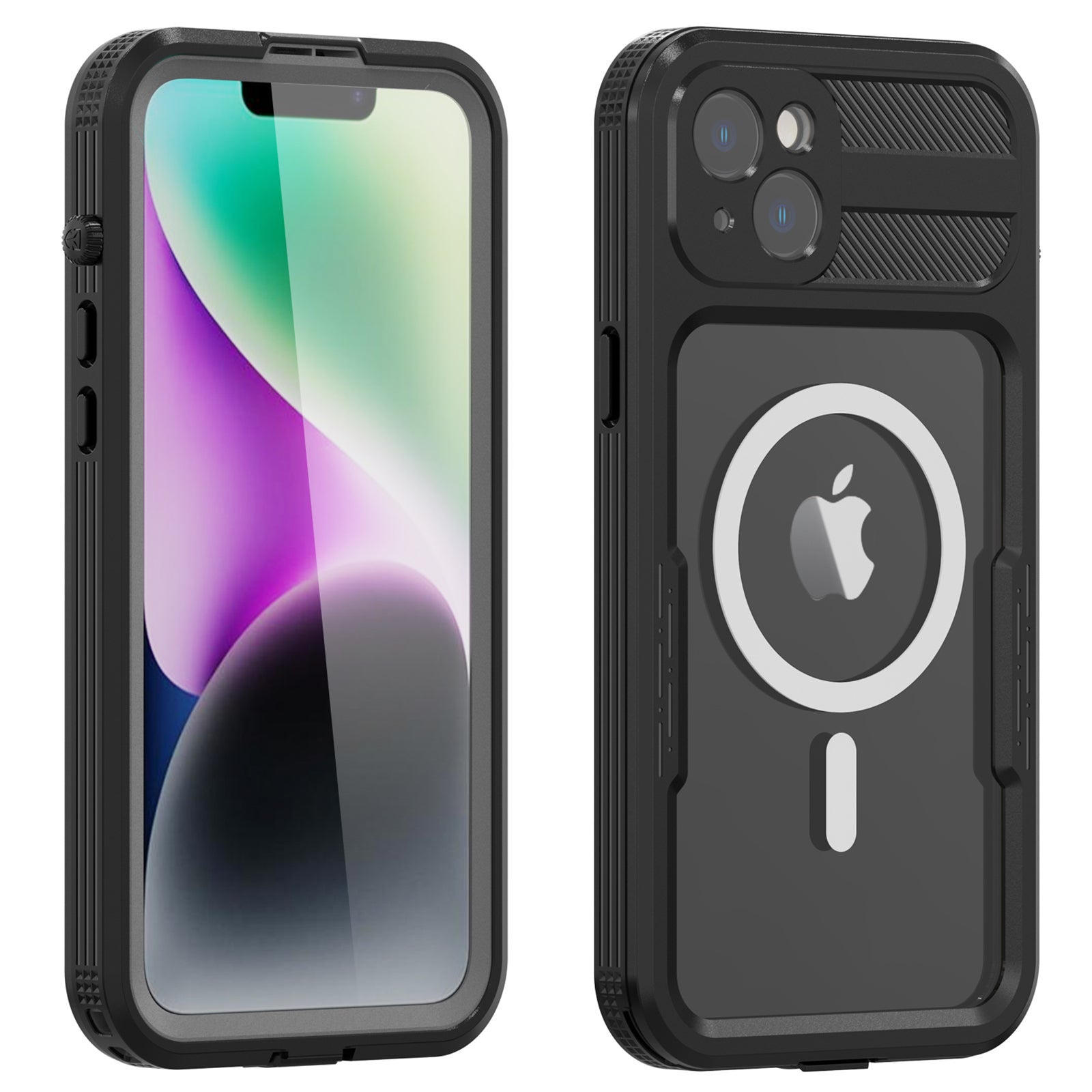 SHELLBOX Magnetic Phone Case for iPhone 14 Plus IP68 Waterproof PC+TPU Clear Cover Compatible with MagSafe SHELLBOX Magnetic Phone Case for iPhone 14 Plus IP68 Waterproof PC+TPU Clear Cover Compatible with MagSafe